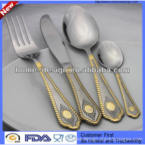 Gold cutlery/flatware/dinnerware/tableware/silverware sets